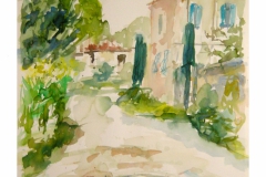 Op-bezoek-bij-van-Gogh-in-St-Remy-the-Provence-aquarel