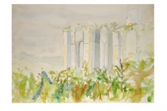 ruine-frankrijk-aquarel